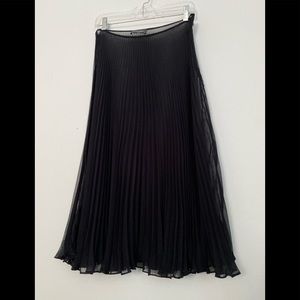 CHANEL Rare Sheer Silk Accordion Skirt